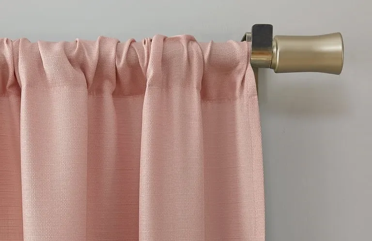 Rod pocket curtain hardware and measurement